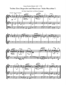 Judas Makkabäus, HWV 63: Siegeschor und Marsch, Orgel-Transkription by Georg Friedrich Händel