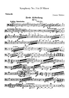 Sinfonie No.3 in d-Moll: Cellostimmen by Gustav Mahler