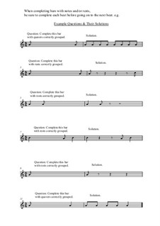 Rules For Completing Bars In Simple Time: Rules For Completing Bars In Simple Time by Yvonne Johnson