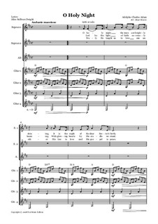 Vocal version: For female choir and four guitars by Adolphe Adam