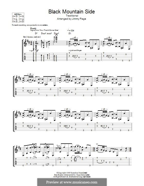 Black Mountain Rag: Gitarrentabulatur (Led Zeppelin) by folklore