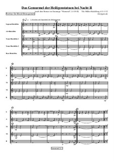 Das Gemurmel der Heiligenstatuen bei Nacht II: Für Blockflötenquintett by Tilo Mueller-Heidelberg