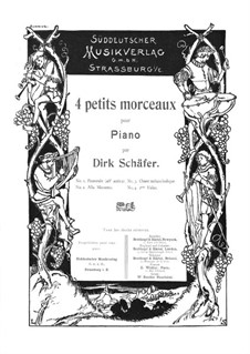 4 Petits Morceaux: No.3 Chant Mélancolique by Dirk Schäfer