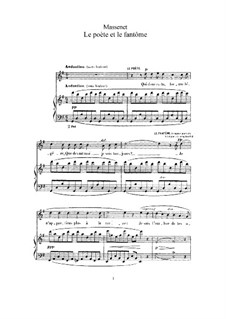 Le poète et le fantôme: Für hohe Stimme und Klavier by Jules Massenet