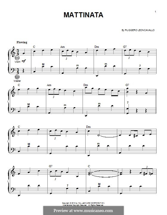 Mattinata: Für Akkordeon by Ruggero Leoncavallo