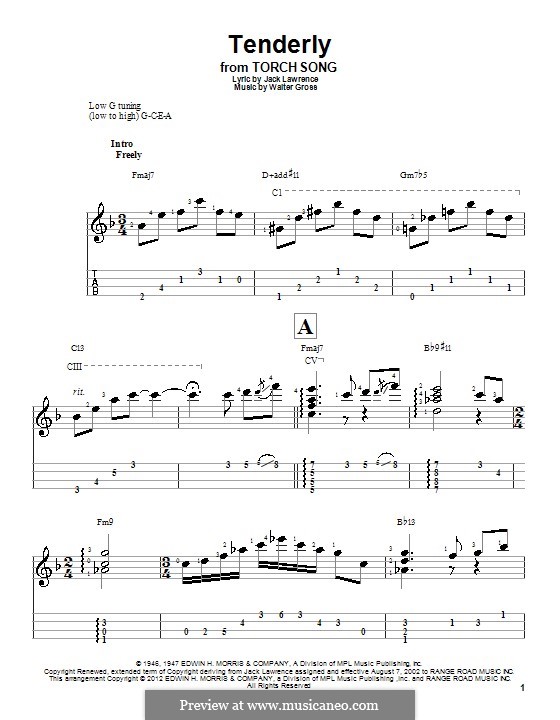 Tenderly: Für Ukulele by Walter Gross