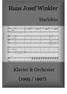 Harlekin für Klavier und Orchester: Partitur und Stimmen by Hans Josef Winkler