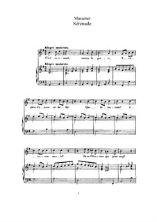 Sérénade: Für hohe Stimme und Klavier by Jules Massenet