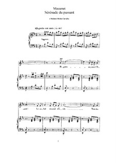 Sérénade du passant: Für hohe Stimme und Klavier by Jules Massenet