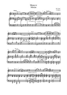 Minuet: Version for soprano saxophone (or clarinet) and piano by Johann Sebastian Bach