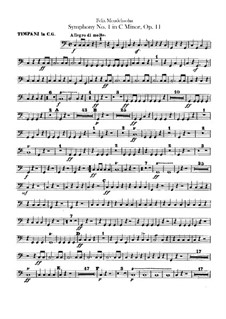 Sinfonie Nr.1 in c-Moll, Op.11: Paukenstimme by Felix Mendelssohn-Bartholdy
