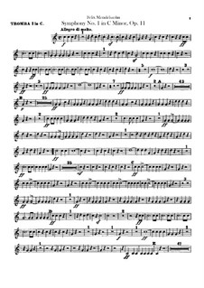Sinfonie Nr.1 in c-Moll, Op.11: Trompetestimmen by Felix Mendelssohn-Bartholdy