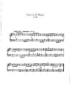 Suite in G-Dur, Z.660: Für Klavier by Henry Purcell