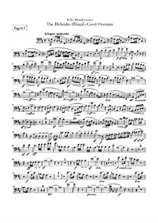 Die Hebriden oder Die Fingalshöhle, Op.26: Fagottstimme by Felix Mendelssohn-Bartholdy