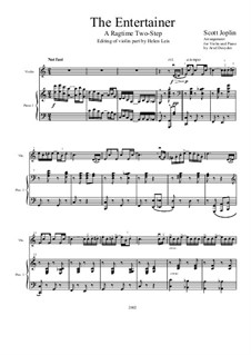 The Entertainer: Für Violine und Klavier by Scott Joplin