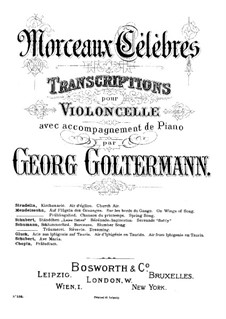 Sechs Lieder, Op.34: Nr.2 Auf Flügeln des Gesanges, für Cello und Klavier by Felix Mendelssohn-Bartholdy