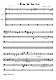 Hiawatha: For bassoon quartet by David W Solomons