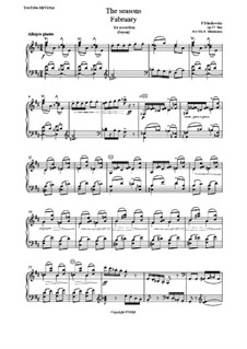 Nr.2 Februar (Karneval): For accordion (or bayan) by Pjotr Tschaikowski