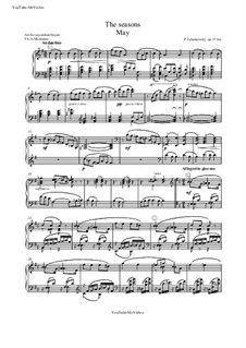 Nr.5 Mai (Weisse Nächte): For accordion (or bayan) by Pjotr Tschaikowski