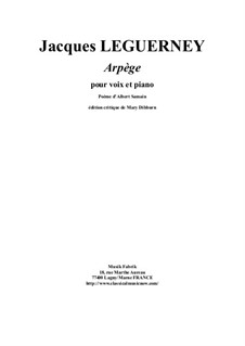 Arpège for voice and piano: Arpège for voice and piano by Jacques Leguerney