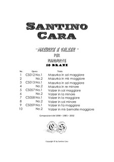 Mazurkas and waltzes for piano – 10 pieces: Mazurkas and waltzes for piano – 10 pieces by Santino Cara