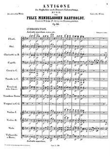 Antigone, Op.55: Introduktion by Felix Mendelssohn-Bartholdy