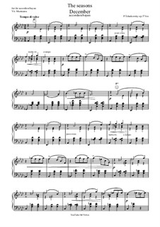 Nr.12 Dezember (Weihnachten): For accordion (or bayan) by Pjotr Tschaikowski