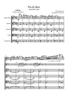 Nr.5 Pas de deux: Movement II, for string quartet by Pjotr Tschaikowski