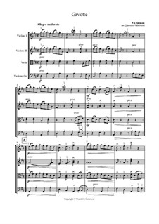 Gavotte in D-Dur: Für Streichquartett by François Joseph Gossec