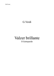 Il Gattopardo: Valzer, for string quartet by Giuseppe Verdi