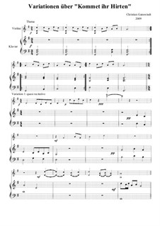 Variationen über 'Kommet, Ihr Hirten': Für Violine und Klavier by Christian Ganswindt