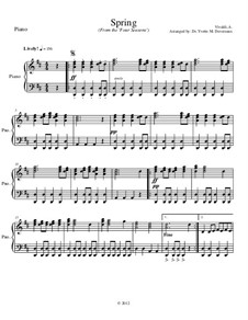 Violinkonzert Nr.1 in E-Dur 'Frühling', RV 269: Movement I, for school string orchestra – rehearsal piano part by Antonio Vivaldi