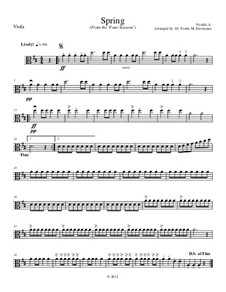 Violinkonzert Nr.1 in E-Dur 'Frühling', RV 269: Movement I, for school string orchestra – viola part by Antonio Vivaldi