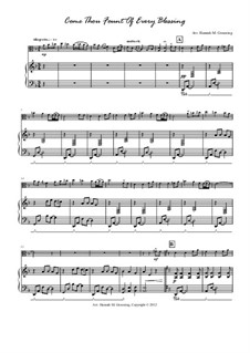 Come, Thou Fount of Every Blessing: Für Viola und Klavier by John Wyeth