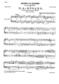 Fantasie für mechanische Orgel in f-Moll, K.594: Version für Klavier, vierhändig – Klavierstimme II by Wolfgang Amadeus Mozart