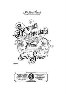 Serenata Veneziana: Serenata Veneziana by Emil von Sauer