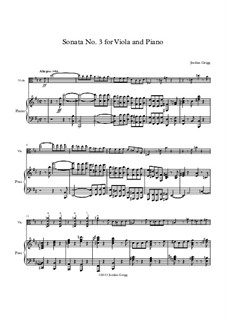 Sonata No.3 for Viola and Piano: Sonata No.3 for Viola and Piano by Jordan Grigg