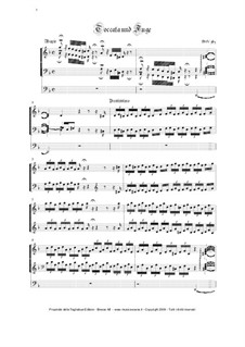 Toccata und Fuge in d-Moll, BWV 565: Für Orgel by Johann Sebastian Bach