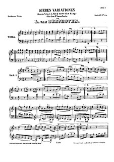 Sieben Variationen über englisches Lied 'Gott schütze die König', WoO 78: Für Klavier by Ludwig van Beethoven