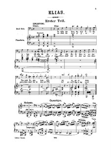 Elias, Op.70: Für Solisten, Chor und Klavier by Felix Mendelssohn-Bartholdy