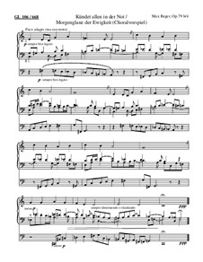 Choralpräludien, Op.79b: Nr.4 Morgenglanz der Ewigkeit (Choralvorspiel) by Max Reger