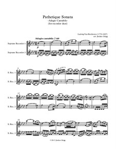 Teil II: For recorder duet by Ludwig van Beethoven