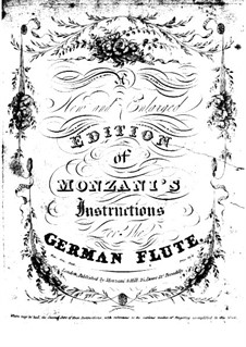 Instructions for the German Flute: Teil I by Tebaldo Monzani