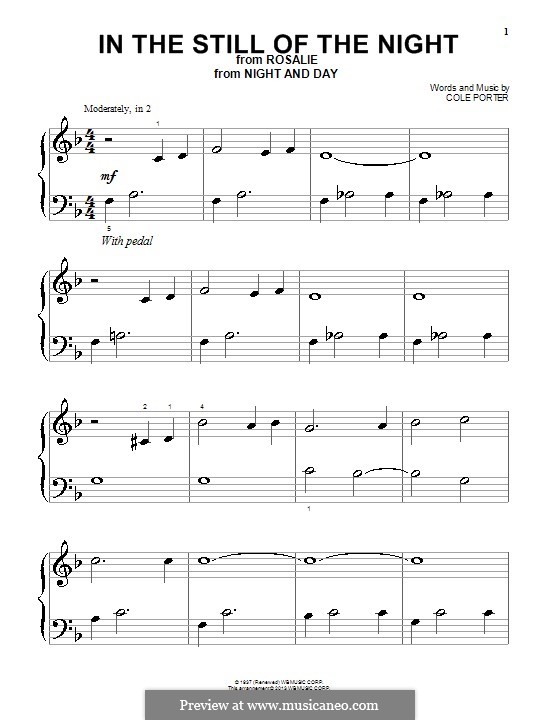 In the Still of the Night: Für Klavier by Cole Porter