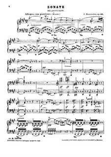Melancholische Sonate, Op.49: Melancholische Sonate by Ignaz Moscheles