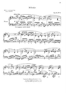 Zehn kleine Stücke, Op.77: Nr.9 Melodie by Moritz Moszkowski