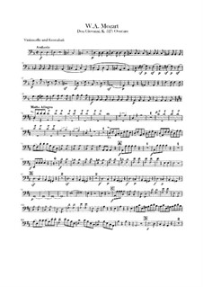 Ouvertüre: Cello- und Kontrabassstimme by Wolfgang Amadeus Mozart