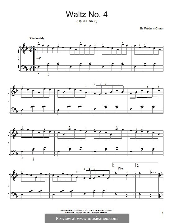 Walzer, Op.34: Nr.3 in F-Dur by Frédéric Chopin