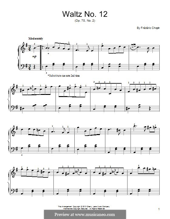 Walzer, Op. posth.70: Nr.2 in f-Moll by Frédéric Chopin