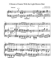 Jeanie with the Light Brown Hair: Für Stimme und Klavier by Stephen Foster